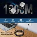 Ultra Slim 90 Degree Cat 6A Ethernet Cable Left Angled 30 Feet 2Pack, 10Gbps High-Speed Internet Flexible Cable for PC, Router, Ps4/5 (Black)