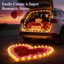 8000Pcs Rose Petals with 72Pcs Flameless LED Tea Lights Candles Valentine's Day Romantic Decorations Special Night Set for Night Wedding Anniversary or Table Décor, Warm Yellow