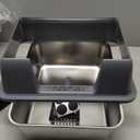 Stainless Steel Litter Box with Lid, High Side Metal Kitty Litter Box, No Stick, No Smell, Easy to Clean