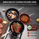 12 Inch 5-Ply Ceramic Nonstick Frying Pan | PTFE/PFOA/PFAS-Free, Oven Safe up to 650°F, Induction Ready, Easy to Clean, Even Heat, For Large Families