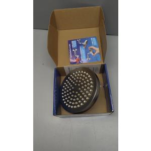 High Pressure Shower Head  AntiClogging Silicone Nozzles 2.5 GPM Removable Restrictor  Easy to Clean and Install  Includes Plumbers Tape  6 inch  (Brushed Nickel 2.5GPM)