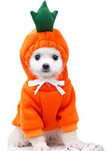 Amazon.com : Dog Christmas Halloween Costumes,Dog Hoodies for Small Dogs Cats, Cat Puppy Outfits,Yorkie Chihuahua Pomeranian Clothes (Medium, Orange-Carrot) : Pet Supplies