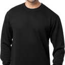 Fruit of the Loom Men's Eversoft Fleece Crewneck Sweatshirts, Moisture Wicking & Breathable, Sizes S-4x (Black)