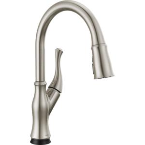 Delta Faucet Ophelia Brushed Nickel Kitchen Faucet, Kitchen Faucets with Pull Down Sprayer, Kitchen Sink Faucet, Faucet for Kitchen Sink, Magnetic Docking, SpotShield Stainless 19888TZ-SP-DST