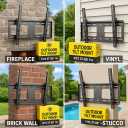 ZeboZap ZZTVT8064 Outdoor TVmount Weatherproof Holds Upto 80 Inch TV on Vinyl Siding, Stucco, Brick & Stone | Holds 154lbs