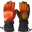 Flyhare Heated Gloves for Women Men, Rechargeable Heated Gloves with Touchscreen, Waterproof Electric Gloves Rechargeable Hunting, Skiing, Outdoor Work (XX-Large)