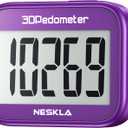 3D Pedometer, Simple Step Counter with Large LCD Display for Walking | Accurate Step Tracker with Removable Clip & Lanyard, No App or Charging Needed, Easy to Use for Senior Men Women Adults