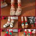 KRJ 2025 Christmas Socks Collection 4Pack Fun Cute Crew Socks for Women Xmas Socks Funny Novelty Socks Holiday Gift (Type1)