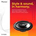 PIONEER F-Series TS-F1634R 6.5 2-Way Speakers (Pair) 200W Max, Balanced Sound + Smooth Treble, Great Stock Replacement, High-Efficiency Speaker Designed for OEM Power
