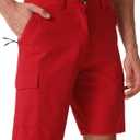 Men's Lightweight Hiking Cargo Shorts 9" for Running Athletic Camping Travel Golf - Water Resistant with 5 Pockets L