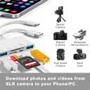 5-in-1 Memory Card Reader, USB OTG Adapter & SD Card Reader for i-Phone/i-Pad, USB C and USB A Devices with Micro SD & SD Card Slots, Supports SD/Micro SD/SDHC/SDXC/MMC