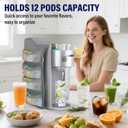 Soda Machine Dust Cover for Ninja Thirsti Max Custom Hydration System, Soda Maker WC2002, Cover Bag with Storage Pockets Compatible with Ninja Thirsty, Flavored Water Drops(Gray)