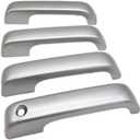 Glossy Silver Color Overlay Side Door Handle Cover Trim Set Compatible with 2015-2020 F-150 No Smart Buttons