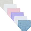 Hanes Women's Organic Cotton Panties Pack, ComfortSoft Underwear, Pack of 6 (Asssorted Colors), Size XL