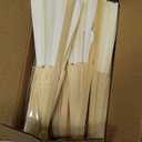 URATOT 48 Pieces White Folding Fans Silk Bamboo Folding Fans Handheld Fan for Wedding, Party Decoration
