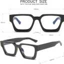 JOVAKIT Fashion Square Blue Light Glasses for Men Women Simple Designer Style Thick Frame Computer Eyeglasses Anti Eyestrain