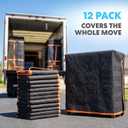 Simpli-Magic Heavy Duty Padded Moving Blankets 72" x 40" – 12 Pack – Packing Blankets, Furniture Covers for Moving