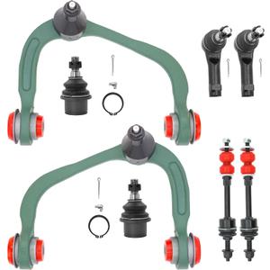 4WD Front 8pc Suspension Kit for 2005-2008 Ford F-150,2006-2008 Lincoln Mark LT, 2 Upper Control Arms 2 Lower Ball Joints 2 Sway Bars 2 Outer Tie Rods(8pc)