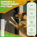 Door Protector from Dog Scratching - 12"X120" Transparent Pet Door Scratch Guard, No Residue Adhesive Dog & Cat Scratch Protector for Doors, Furniture