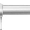 Amazon Basics Adjustable 1-Inch Heavy Duty Curtain Rod for Windows, Cap Finials, 72" to 144", Nickel