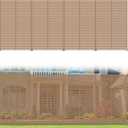 Privacy Fence Screen with Stand 6 Panel 72" H47" W HDPE Decorative Privacy Panels with Stand, Air Conditioner Fence Panels, Privacy Screen for Outdoor Backyard, Balcony, Pool