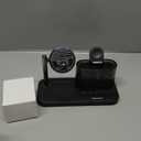 5 in 1 Wireless Charging Station for Apple,Mag-Safe Charger with Alarm Clock Night Light for Multiple Devices,Nightstand Charging Station for iPhone 17/16/15/14/13/12,Apple Watch Series,Air-Pods (Black)