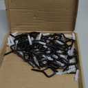 42 Pcs Screw Hooks for Outdoor String Lights, Q-Hanger Hook with Safety Buckle, Patio Wall Ceilling Square Eye Cup Hook for Hanging Plant Pots Christmas Decor Wire Fairy Led, Wind Nut Driver, Black