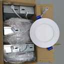 VOLISUN 6 Pack 4 Inch 5CCT Recessed Light with Night Light, Canless LED Recessed Lighting 4 inch, 2700K-5000K Selectable, 9.5W=80W,810LM Dimmable Recessed Ceiling Wafer Light, ETL Certificated