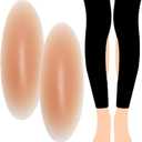 Majurphy Silicone Adhesive Calf Pads, Calf Corrector,Soft Invisible Shaping Calf Straight Leg Patches for Crooked or Thin Skinny Legs 1 Pair, Orange, Medium