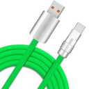 GentsStride Chubby 2.0 Durable Fast Charging Cable USB Type-C Cables Ultra-Thick Silicone Cord USB-C to USB A Cable for Cell Phones, Android Devices and More, Green, USB-A to Type-C, 3.3 FT