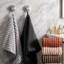 Luxury 4-Piece Quick-Dry Bath Towel Set 27.5X 55 Inches Ultra Soft Microfiber for Bathroom, Bar, Pool, Gym & Travel Elegant Twill Design