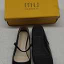 MUSSHOE Womens Ballet Mary Jane Flats Shoes Adjustable Strap Comfortable Square Closed Toe Versatile Chic Footwear with Latex Insole (8, Black)