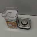 OXO Steel POP Container Small Square Short (1.1 Qt/1 L) - Airtight Food Storage - Ideal for Brown Sugar, Tea,Grey
