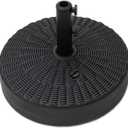 C-Hopetree 88 lb Heavy Duty Water Fillable Round Base Stand Weight for Patio Outdoor Market Table Umbrella, Black