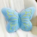 PEACH CAT Butterfly Pillow Decorative Butterfly Shaped Throw Pillows 16" x 12" Soft Plush Cushion Decor for Bedroom Living Room Couch Sofa Blue