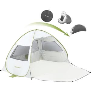 EchoSmile Pop Up Tent for 4 Person Family, Beach Tent Sun Shelter with UPF 50+ UV Protection & Waterproof, Lightweight & Easy Automatic Setup Portable Cabana for Outdoor Travel (Green), 78.7 inches x 55.1 inches x 51.2 inches
