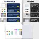 TSJ OFFICE Small White Board - 18 X 14 Inches Small Magnetic Dry Erase Board with Hooks for Wall, Desktop Whiteboard Stand 360 Degrees Revolving Double Sided for Office, Home, School, Silver