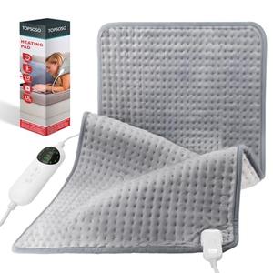 Heating Pad for Back Pain Relief and Period Cramps,Portable Heating Pad for Shoulders and Neck,with 10 Temperature Controllers and 3 Timer Settings,Dry/Moist Heat Therapy,12x24 Inch