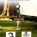 5500 lbs A-Frame Trailer Jack, Heavy Duty Trailer Tongue Jack for RV and Utility Trailer, 20-24V Cordless Drill Compatible, 7-Level Adjustable Drop Leg with 11.4 to 37.2-Inch Lift Range, Black