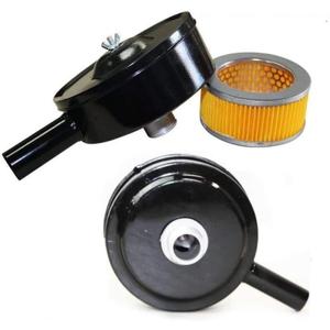 Compressor Air Intake Filter Metal Body 4" Dia - 3/4" & 1/2" MPT with Paper Cartridge (1/2" MPT)