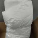 Goose Down Feather Mattress Topper,Queen Down Mattress Protector Cover with Straps,Plush Soft Fluffy Baffled Pillowtop,Hypoallergenic Featherbed Cooling Pad All-Season Luxury(60x80 inch) (White)