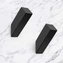 NINETREX Black Towel Hooks Matte Black Robe Hook, Modern Towel Hooks SUS 304 Stainless Steel Heavy Duty Wall Hooks Waterproof for Bathroom Bedroom Entryway Coat mudroom Garage, Wall Mounted 2 Pack