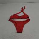 MakeMeChic Halter Bikini Sets for Women Sexy Micro Bikini Bathing Suit Two Piece Swimsuits 2025 Red, S