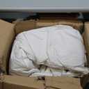 Super King Luxury 100% Organic Cotton All Season Down Feather Fibers Comforter, High Fill Power Medium Warmth Duvet Insert (120x120, Ivory White)