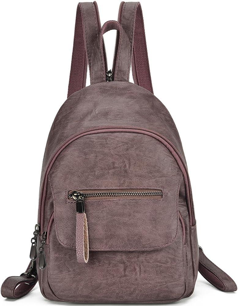 Small Backpack Purse for Women Fashion PU Leather Backpack Convertible Ladies Sling Bag