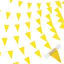 Preboun 400 ft Solid Pennant Banner Flags 240 Pcs String Hanging DIY Triangle Bunting Bulk Garland for Grand Opening Carnival Birthday Party Decoration Outdoor(Yellow)