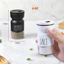 4oz Salt and Pepper Shaker Set with 4 Adjustable Pour Settings, Easy Refill Glass Shakers, Farmhouse Style for Kitchen, Dining Table, BBQ, RV & Camping