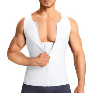 TAILONG Men Compression Shirt for Body Slimming Tank Top Shaper Tight Undershirt Tummy Control Girdle XL