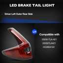 Tail Light Assembly Compatible with Honda CRV 2020 2021 2022 - LED Brake Tail Light Replace for HO2804122|33550-TLA-A21 - Driver Left Outer Rear Side
