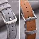 Unisex 18mm Super Soft Suede Leather Watch Band Quick Release Lightweight Watch Strap, Gray